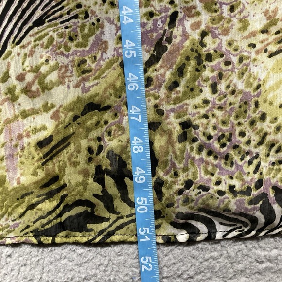 She's Cool Midi Sun Dress Womens Juniors XL Green Zebra Print‎ Babydoll Lined - Picture 6 of 14